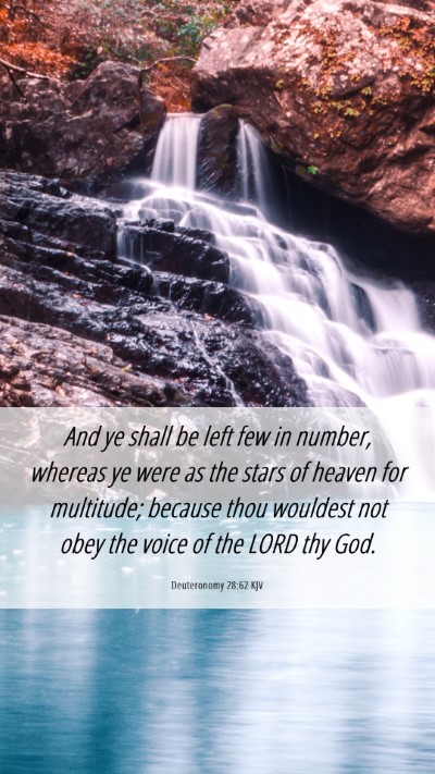 Picture 06 - Deuteronomy 28:62 KJV Mobile Phone Wallpaper - And ye shall be left few in number, whereas ye - Mobile Bible Verse Wallpaper
