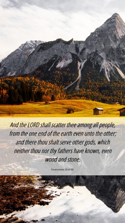 Picture 06 - Deuteronomy 28:64 KJV Mobile Phone Wallpaper - And the LORD shall scatter thee among all people, - Mobile Bible Verse Wallpaper