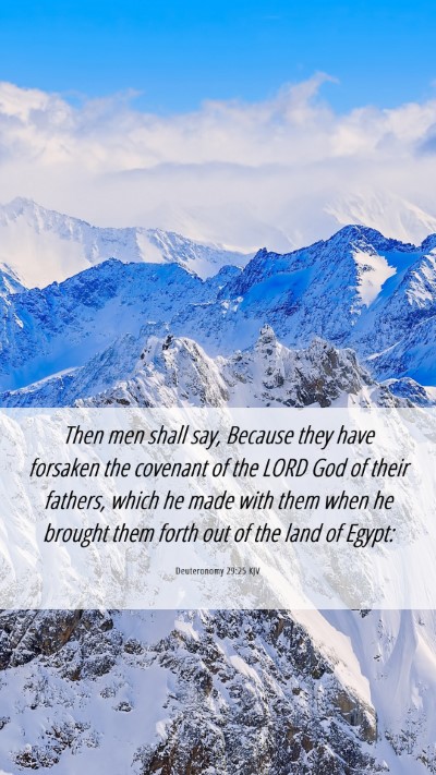 Picture 06 - Deuteronomy 29:25 KJV Mobile Phone Wallpaper - Then men shall say, Because they have forsaken - Mobile Bible Verse Wallpaper