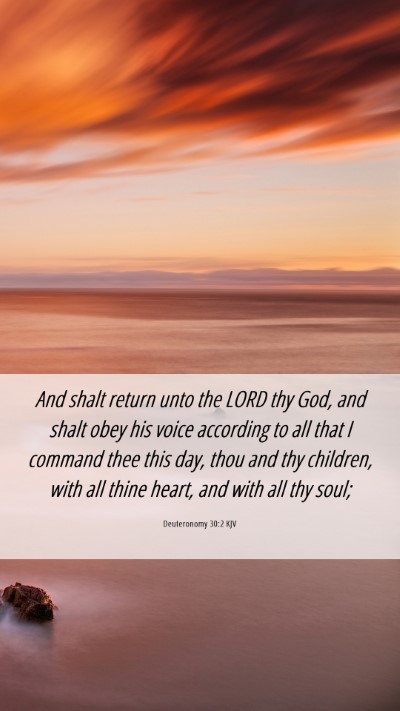 Picture 06 - Deuteronomy 30:2 KJV Mobile Phone Wallpaper - And shalt return unto the LORD thy God, and shalt - Mobile Bible Verse Wallpaper