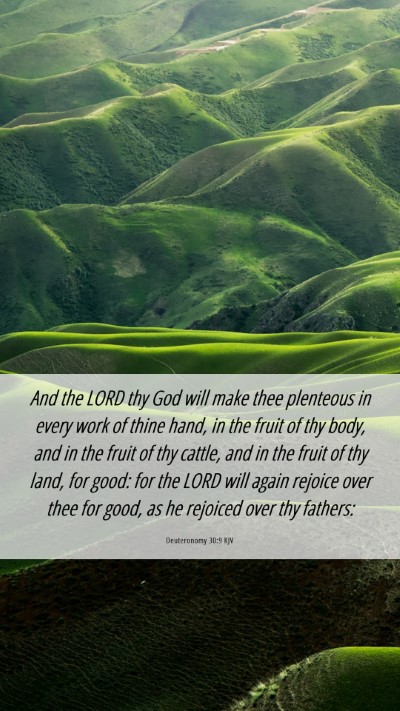 Picture 06 - Deuteronomy 30:9 KJV Mobile Phone Wallpaper - And the LORD thy God will make thee plenteous in - Mobile Bible Verse Wallpaper