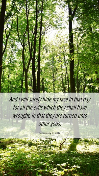 Picture 06 - Deuteronomy 31:18 KJV Mobile Phone Wallpaper - And I will surely hide my face in that day for - Mobile Bible Verse Wallpaper