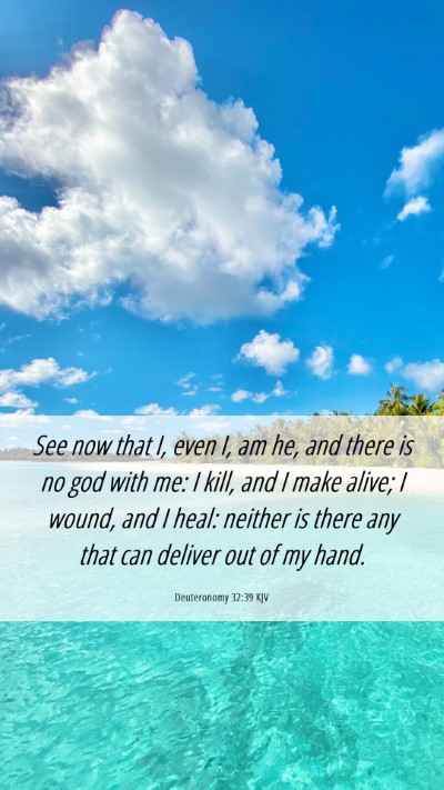 Picture 06 - Deuteronomy 32:39 KJV Mobile Phone Wallpaper - See now that I, even I, am he, and there is no - Mobile Bible Verse Wallpaper