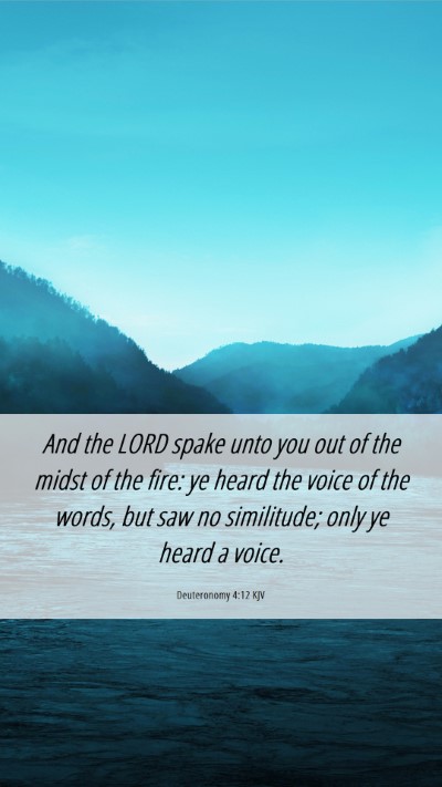 Picture 06 - Deuteronomy 4:12 KJV Mobile Phone Wallpaper - And the LORD spake unto you out of the midst of - Mobile Bible Verse Wallpaper