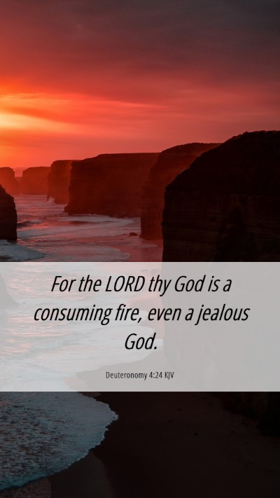 Picture 06 - Deuteronomy 4:24 KJV Mobile Phone Wallpaper - For the LORD thy God is a consuming fire, even a - Mobile Bible Verse Wallpaper