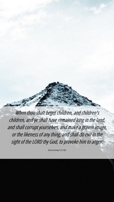 Picture 06 - Deuteronomy 4:25 KJV Mobile Phone Wallpaper - When thou shalt beget children, and children's - Mobile Bible Verse Wallpaper