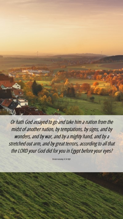 Picture 06 - Deuteronomy 4:34 KJV Mobile Phone Wallpaper - Or hath God assayed to go and take him a nation - Mobile Bible Verse Wallpaper