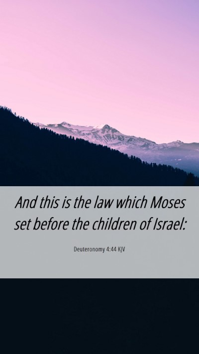 Picture 06 - Deuteronomy 4:44 KJV Mobile Phone Wallpaper - And this is the law which Moses set before the - Mobile Bible Verse Wallpaper