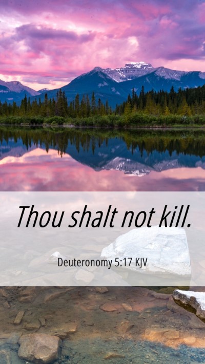 Picture 06 - Deuteronomy 5:17 KJV Mobile Phone Wallpaper - Thou shalt not - Mobile Bible Verse Wallpaper