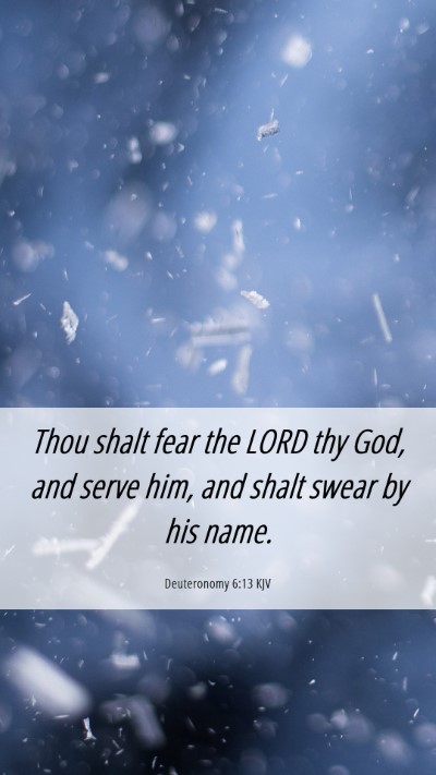 Picture 06 - Deuteronomy 6:13 KJV Mobile Phone Wallpaper - Thou shalt fear the LORD thy God, and serve him, - Mobile Bible Verse Wallpaper