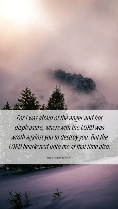 Picture 06 - Deuteronomy 9:19 KJV Mobile Phone Wallpaper - For I was afraid of the anger and hot - Mobile Bible Verse Wallpaper