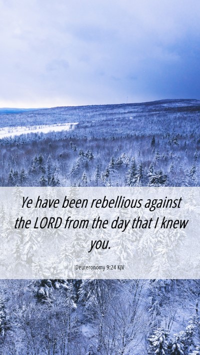 Picture 06 - Deuteronomy 9:24 KJV Mobile Phone Wallpaper - Ye have been rebellious against the LORD from the - Mobile Bible Verse Wallpaper