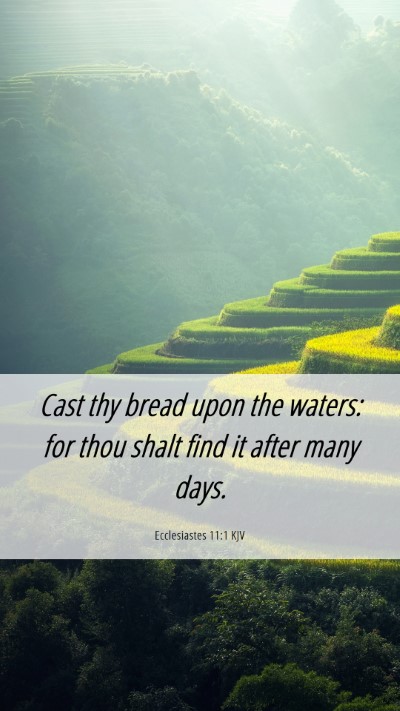 Picture 06 - Ecclesiastes 11:1 KJV Mobile Phone Wallpaper - Cast thy bread upon the waters: for thou shalt - Mobile Bible Verse Wallpaper
