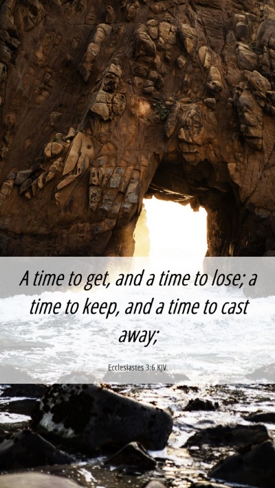 Picture 06 - Ecclesiastes 3:6 KJV Mobile Phone Wallpaper - A time to get, and a time to lose; a time to - Mobile Bible Verse Wallpaper