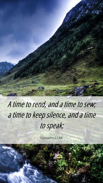 Picture 06 - Ecclesiastes 3:7 KJV Mobile Phone Wallpaper - A time to rend, and a time to sew; a time to keep - Mobile Bible Verse Wallpaper