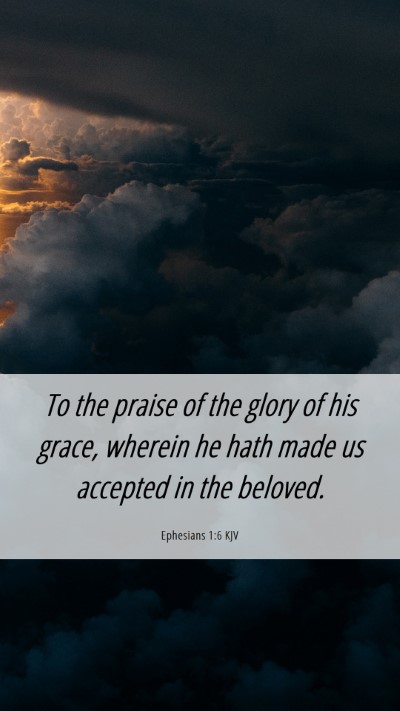 Picture 06 - Ephesians 1:6 KJV Mobile Phone Wallpaper - To the praise of the glory of his grace, wherein - Mobile Bible Verse Wallpaper