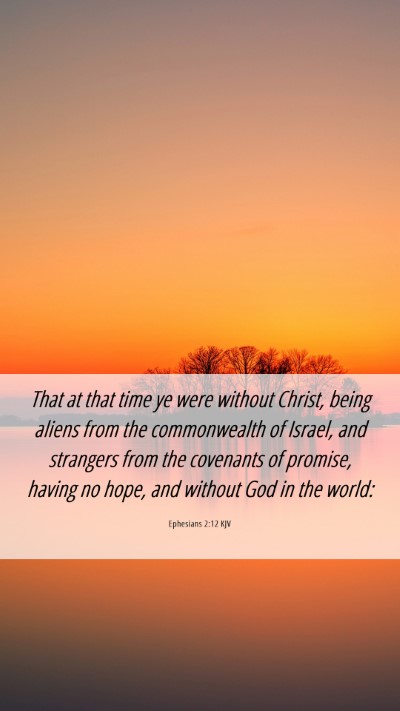 Picture 06 - Ephesians 2:12 KJV Mobile Phone Wallpaper - That at that time ye were without Christ, being - Mobile Bible Verse Wallpaper