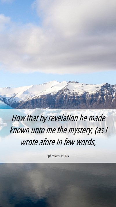 Picture 06 - Ephesians 3:3 KJV Mobile Phone Wallpaper - How that by revelation he made known unto me the - Mobile Bible Verse Wallpaper