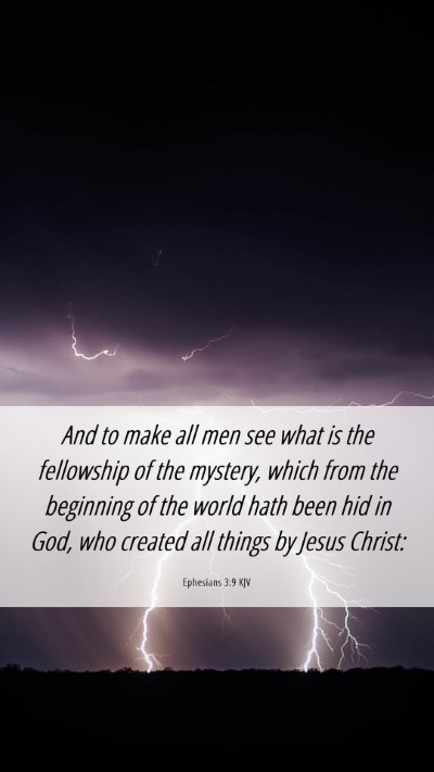 Picture 06 - Ephesians 3:9 KJV Mobile Phone Wallpaper - And to make all men see what is the fellowship of - Mobile Bible Verse Wallpaper