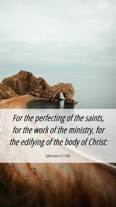 Picture 06 - Ephesians 4:12 KJV Mobile Phone Wallpaper - For the perfecting of the saints, for the work of - Mobile Bible Verse Wallpaper
