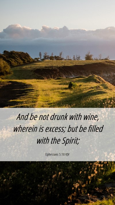Picture 06 - Ephesians 5:18 KJV Mobile Phone Wallpaper - And be not drunk with wine, wherein is excess; - Mobile Bible Verse Wallpaper