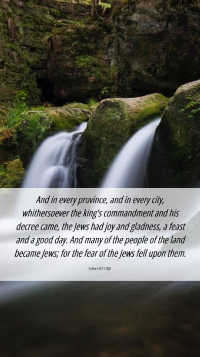 Picture 06 - Esther 8:17 KJV Mobile Phone Wallpaper - And in every province, and in every city, - Mobile Bible Verse Wallpaper
