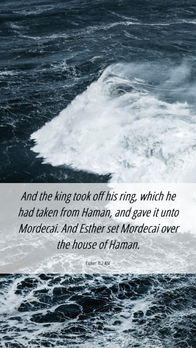 Picture 06 - Esther 8:2 KJV Mobile Phone Wallpaper - And the king took off his ring, which he had - Mobile Bible Verse Wallpaper