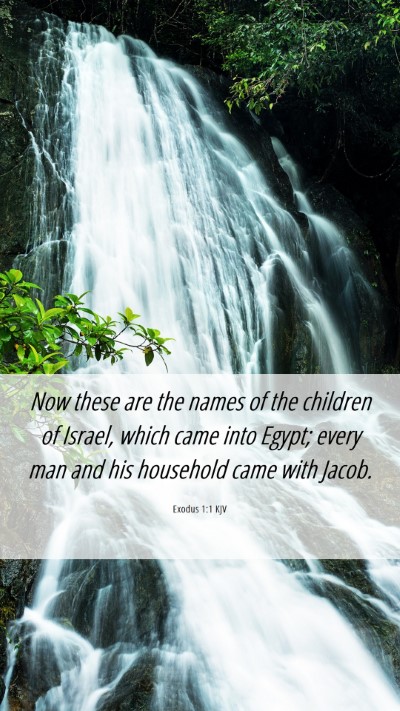 Picture 06 - Exodus 1:1 KJV Mobile Phone Wallpaper - Now these are the names of the children of - Mobile Bible Verse Wallpaper
