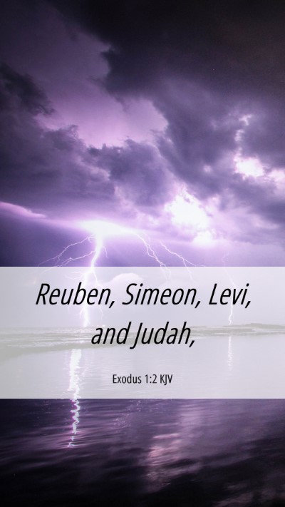 Picture 06 - Exodus 1:2 KJV Mobile Phone Wallpaper - Reuben, Simeon, Levi, and - Mobile Bible Verse Wallpaper