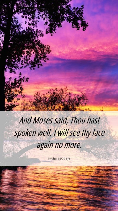 Picture 06 - Exodus 10:29 KJV Mobile Phone Wallpaper - And Moses said, Thou hast spoken well, I will see - Mobile Bible Verse Wallpaper