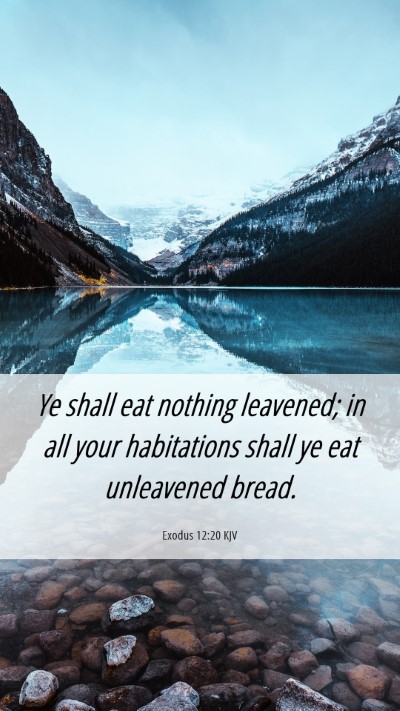 Picture 06 - Exodus 12:20 KJV Mobile Phone Wallpaper - Ye shall eat nothing leavened; in all your - Mobile Bible Verse Wallpaper