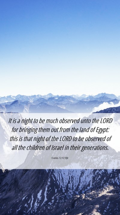 Picture 06 - Exodus 12:42 KJV Mobile Phone Wallpaper - It is a night to be much observed unto the LORD - Mobile Bible Verse Wallpaper