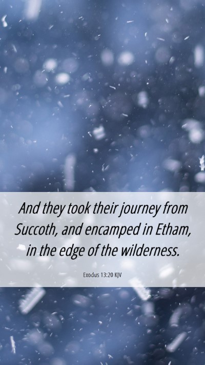 Picture 06 - Exodus 13:20 KJV Mobile Phone Wallpaper - And they took their journey from Succoth, and - Mobile Bible Verse Wallpaper