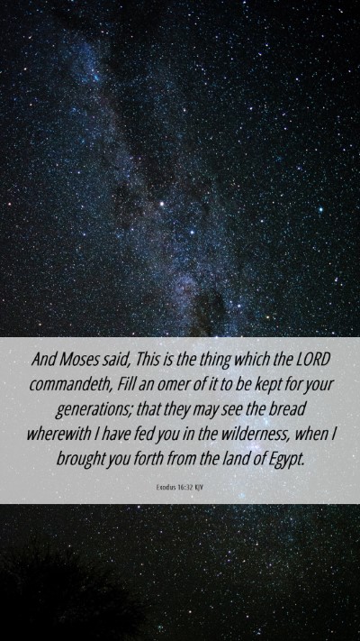 Picture 06 - Exodus 16:32 KJV Mobile Phone Wallpaper - And Moses said, This is the thing which the LORD - Mobile Bible Verse Wallpaper