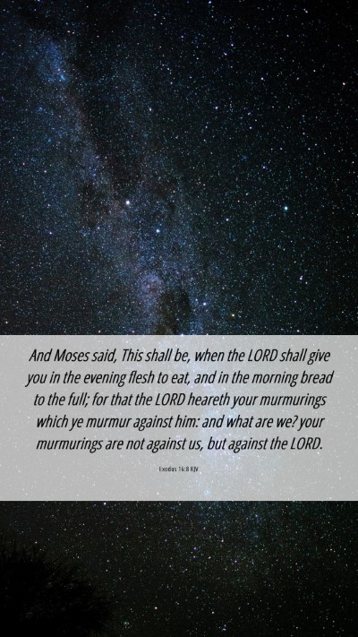 Picture 06 - Exodus 16:8 KJV Mobile Phone Wallpaper - And Moses said, This shall be, when the LORD - Mobile Bible Verse Wallpaper