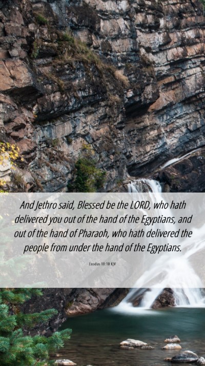 Picture 06 - Exodus 18:10 KJV Mobile Phone Wallpaper - And Jethro said, Blessed be the LORD, who hath - Mobile Bible Verse Wallpaper