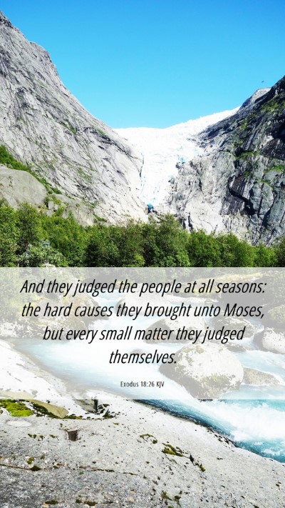 Picture 06 - Exodus 18:26 KJV Mobile Phone Wallpaper - And they judged the people at all seasons: the - Mobile Bible Verse Wallpaper