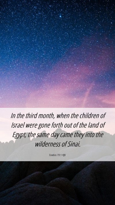 Picture 06 - Exodus 19:1 KJV Mobile Phone Wallpaper - In the third month, when the children of Israel - Mobile Bible Verse Wallpaper