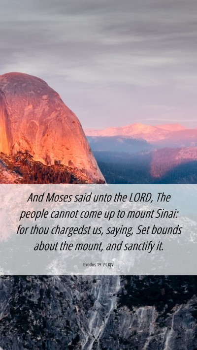 Picture 06 - Exodus 19:23 KJV Mobile Phone Wallpaper - And Moses said unto the LORD, The people cannot - Mobile Bible Verse Wallpaper