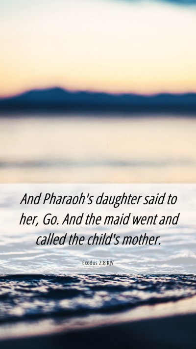 Picture 06 - Exodus 2:8 KJV Mobile Phone Wallpaper - And Pharaoh's daughter said to her, Go. And the - Mobile Bible Verse Wallpaper