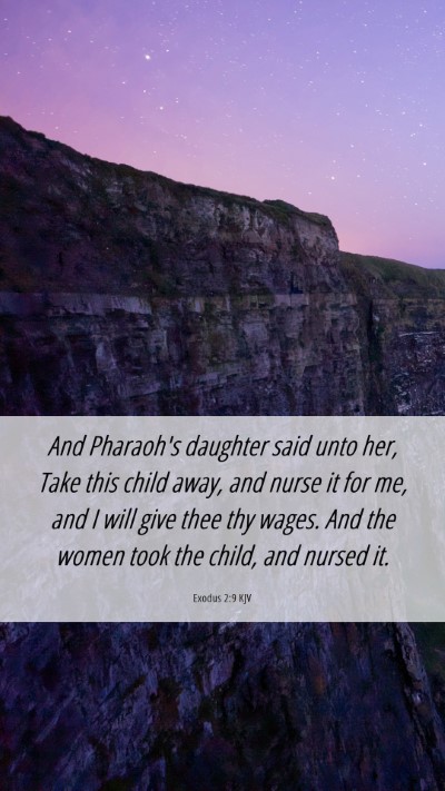 Picture 06 - Exodus 2:9 KJV Mobile Phone Wallpaper - And Pharaoh's daughter said unto her, Take this - Mobile Bible Verse Wallpaper
