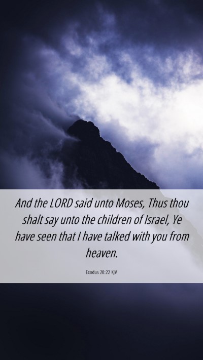Picture 06 - Exodus 20:22 KJV Mobile Phone Wallpaper - And the LORD said unto Moses, Thus thou shalt say - Mobile Bible Verse Wallpaper