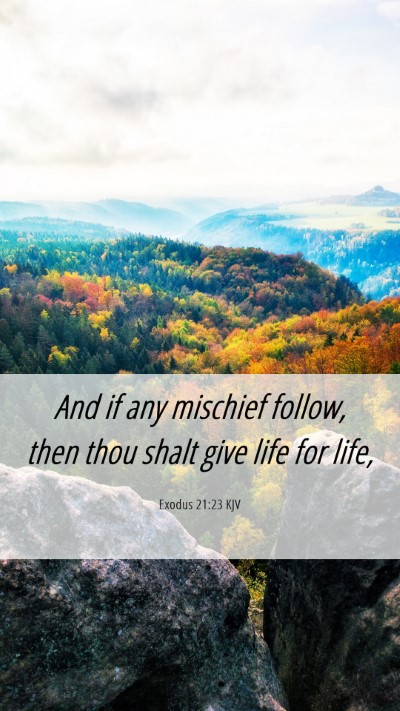 Picture 06 - Exodus 21:23 KJV Mobile Phone Wallpaper - And if any mischief follow, then thou shalt give - Mobile Bible Verse Wallpaper