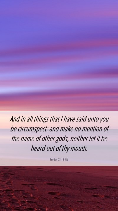 Picture 06 - Exodus 23:13 KJV Mobile Phone Wallpaper - And in all things that I have said unto you be - Mobile Bible Verse Wallpaper