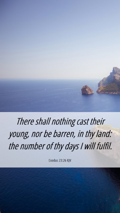 Picture 06 - Exodus 23:26 KJV Mobile Phone Wallpaper - There shall nothing cast their young, nor be - Mobile Bible Verse Wallpaper