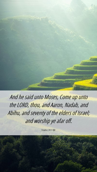 Picture 06 - Exodus 24:1 KJV Mobile Phone Wallpaper - And he said unto Moses, Come up unto the LORD, - Mobile Bible Verse Wallpaper