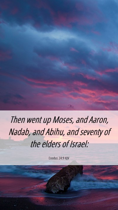 Picture 06 - Exodus 24:9 KJV Mobile Phone Wallpaper - Then went up Moses, and Aaron, Nadab, and Abihu, - Mobile Bible Verse Wallpaper