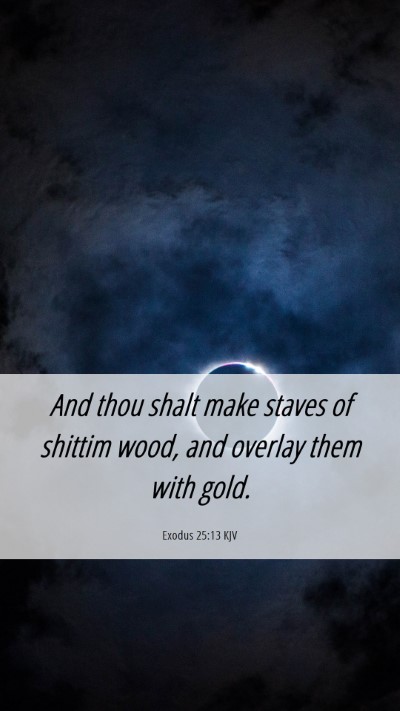 Picture 06 - Exodus 25:13 KJV Mobile Phone Wallpaper - And thou shalt make staves of shittim wood, and - Mobile Bible Verse Wallpaper