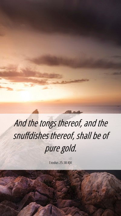 Picture 06 - Exodus 25:38 KJV Mobile Phone Wallpaper - And the tongs thereof, and the snuffdishes - Mobile Bible Verse Wallpaper