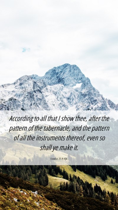Picture 06 - Exodus 25:9 KJV Mobile Phone Wallpaper - According to all that I show thee, after the - Mobile Bible Verse Wallpaper